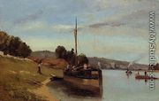 Barges at Le Roche Guyon - Camille Pissarro