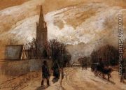 Study for 'All Saints' Church, Upper Norwood' - Camille Pissarro