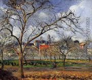 On Orchard in Pontoise in Winter - Camille Pissarro