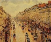 Boulevard Montmartre: Afternoon, in the Rain - Camille Pissarro