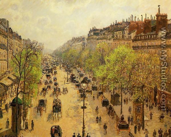 Boulevard Montmartre: Spring - Camille Pissarro