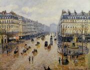 Avenue de l'Opera: Rain Effect - Camille Pissarro