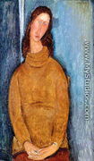 Jeanne Hebuterne in a Yellow Jumper - Amedeo Modigliani