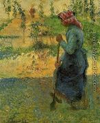 Study of a Peasant in Open Air - Camille Pissarro