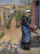 Young Woman Washing Plates - Camille Pissarro