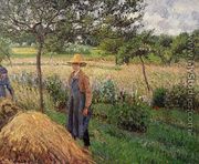 Grey Weather, Morning with Figures, Egagny - Camille Pissarro