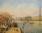The Louvre: Morning, Sun - Camille Pissarro