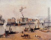 Foggy Morning, Rouen - Camille Pissarro