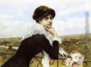 Woman on a Balcony - Norbert Goeneutte