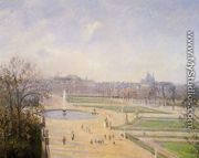 The Bassin des Tuileries: Afternoon, Sun - Camille Pissarro