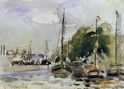 Boats at Dock - Camille Pissarro