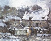 Farm at Montfoucault - Camille Pissarro