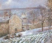 Snow at the Hermitage, Pontoise - Camille Pissarro