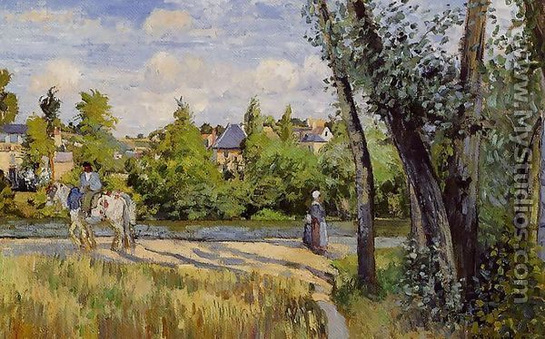 Landscape, Bright Sunlight, Pontoise - Camille Pissarro