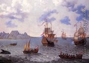 The Man=o'-War 'Amsterdam' and other Dutch Ships in Table Bay - Adam Willaerts