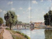 The Railroad Bridge at Pontoise - Camille Pissarro