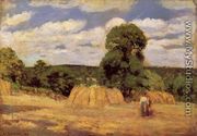 The Harvest at Montfoucault - Camille Pissarro