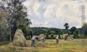 The Harvest at Montfoucault I - Camille Pissarro