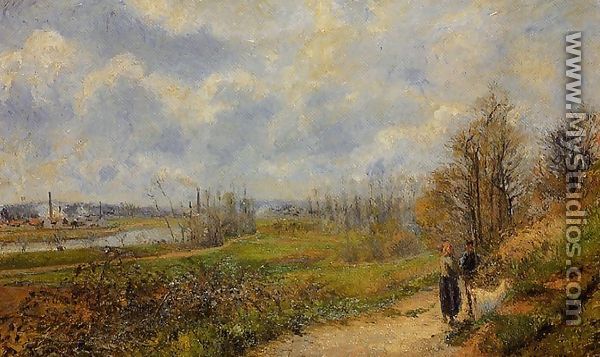 The Pathway at Le Chou, Pontoise - Camille Pissarro