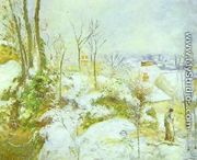 Cottage at Pontoise in the Snow - Camille Pissarro