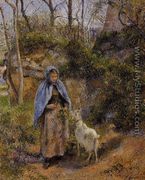 Peasant Woman with a Goat - Camille Pissarro