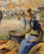 La Marchande de Marrons, Fiore de la St. Martin, Pontoise - Camille Pissarro