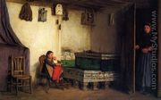 An Interior with Mother and Children - Albert Anker