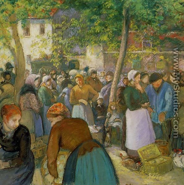 The Poultry Market - Camille Pissarro