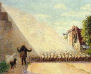 Flock of Sheep - Camille Pissarro