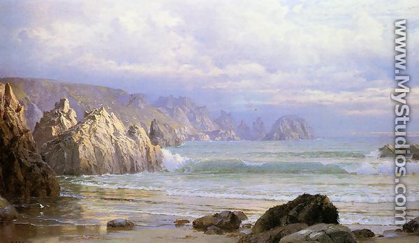Seascape: Along the Cliffs - William Trost Richards