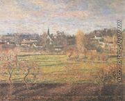 February, Sunrise, Bazincourt - Camille Pissarro