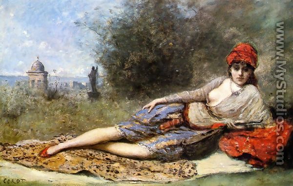 Sicilian Odalisque - Jean-Baptiste-Camille Corot