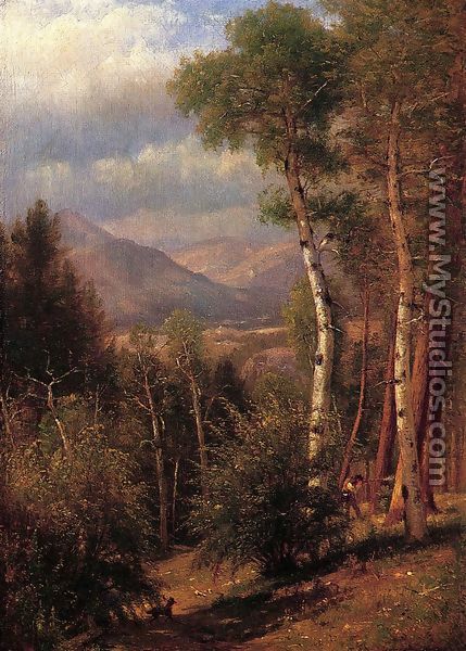 Hunter in the Woods of Ashokan - Thomas Worthington Whittredge