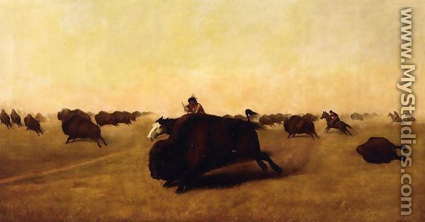 Buffalo Hunt - William Jacob  Hayes