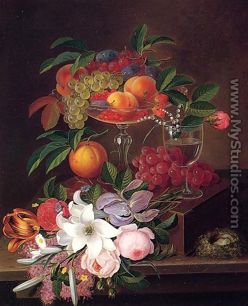 Still Life with Fruit, Flowers and Bird
