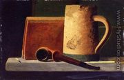 Mug, Pipe and Book in Window Ledge - John Frederick Peto