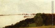 Newport Harbor and the Home of Ida Lewis - John Frederick Kensett