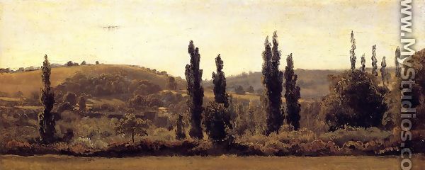 Landscape with Poplars - Etienne-Pierre Theodore Rousseau
