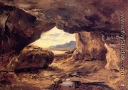 The Cave in a Cliff near Granville - Etienne-Pierre Theodore Rousseau