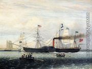 The Britannia Entering Boston Harbor - Fitz Hugh Lane