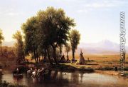 Indian Encampment on the Platte River - Thomas Worthington Whittredge