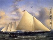 The Sloop 'Maria' Racing the Schooner Yacht 'America,' May 1851 - James E. Buttersworth