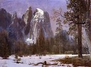 Cathedral Rocks, Yosemite Valley, Winter - Albert Bierstadt