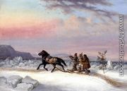 The Winter Crossing from Levis to Quebec - Cornelius David  Krieghoff