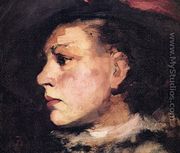 Profile of Girl with Hat I - Frank Duveneck