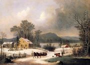 A Sleigh Ride in the Snow - George Henry Durrie