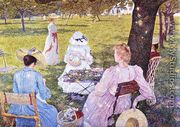 The Family in an Orchard - Theo van Rysselberghe
