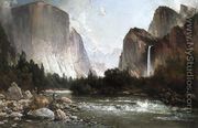 Piute Fishing on the Merced River, Yosemite Valley - Thomas Hill