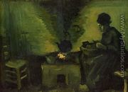 Peasant Woman by the Fireplace - Vincent Van Gogh