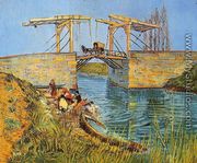 The Langlois Bridge at Arles with Women Washing - Vincent Van Gogh